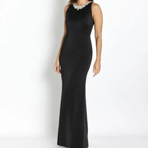 NWT Cameron Blake 116659 Polyester Evening Dress Black size 8